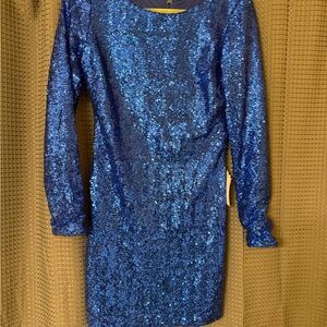 B Darlin Royal Blue Sequin Dress